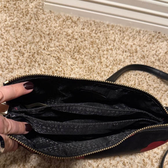 Kate Spade Black and Red Poppy Crossbody Bag - Picture 2 of 4